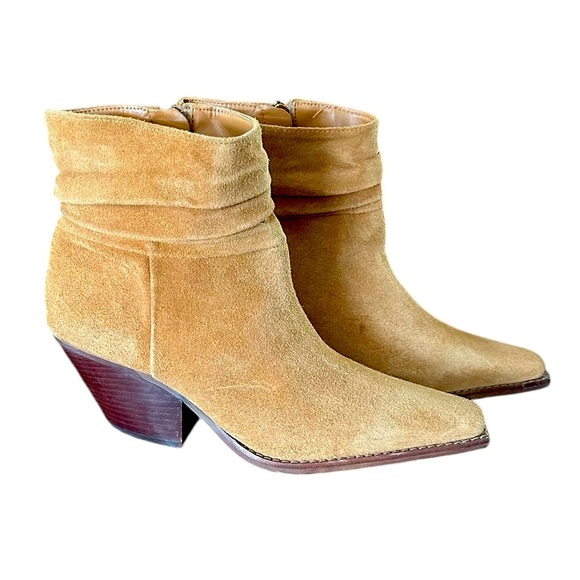 Vince Camuto Boots Slouched Suede Western Boots Nerlinji - size 8 1/2 M - Picture 1 of 6